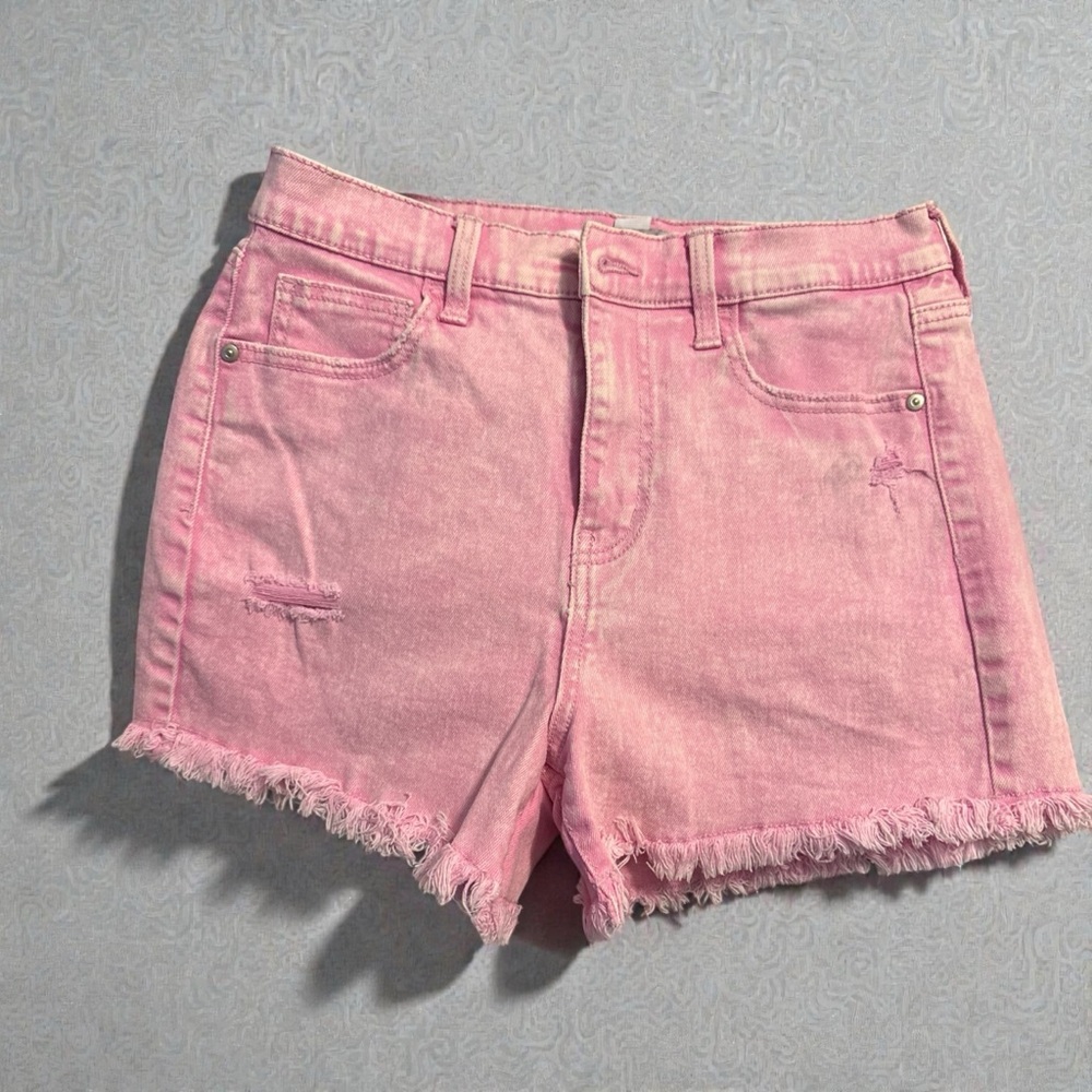 Cute Pink Distressed Women Jeans